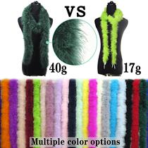 Colorful velvet strips fur decoration long strips of turkey wool strips bold and thickened clothing accessories raw edges long feather shawls