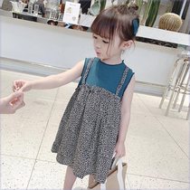 Girl Skirt Summer Clothes Children Fake Two Dress Dresses 2023 Womens Baby Dress Girl Foreign Air Princess Dress