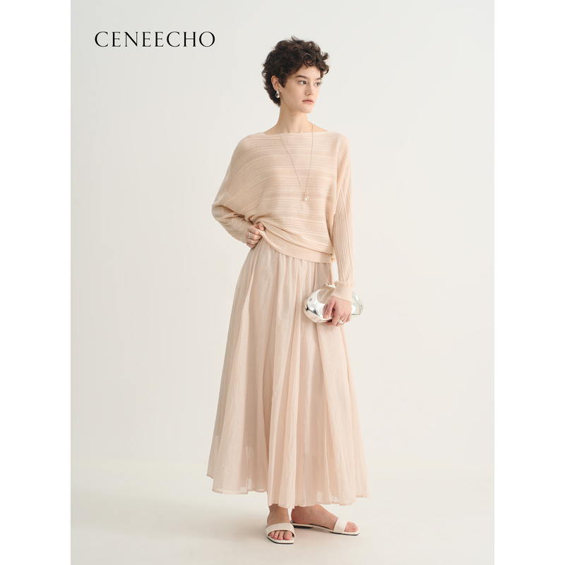 Ceneecho Sheep Wool Soft-Touch Simple Style Round Neck Drop Shoulder Knit Sweater for Women, Loose Fit, Casual and Lazy Style Top Ceneecho Sheep Wool Soft-Touch Simple Style Round Neck Drop Shoulder Knit Sweater for Women, Loose Fit, Casual and Lazy Style Top