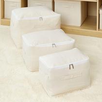 Fabric storage bag large size home clothes cotton quilt dustproof organizing bag moving packing bag canvas breathable