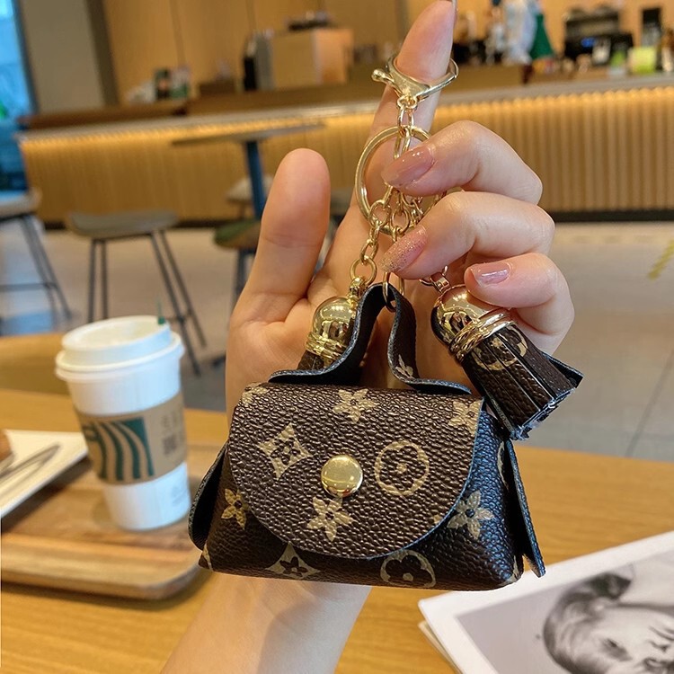 Cute Mini Leather Pouch Coin Purse Earphone Bag Storage Bag Presbyopic Pendant Key Card Holder Key Bag for Women