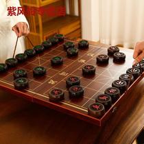 Red wood Chess China Chess Chess large large large black sandal red pear piece piece sends elders