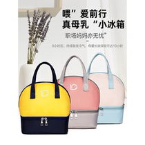 Mom goes out to work to carry breast milk refrigeration bag breast milk special ice bag portable double-layer insulation bag waterproof multi-function