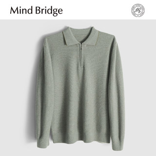 Mindbridge new 2025 autumn men's polo lapel business casual warm inner sweater base