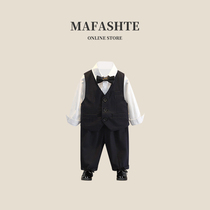 Boy suits suit Childrens handsome gown casual Inn Korean version 2024 Playboy host The piano plays out