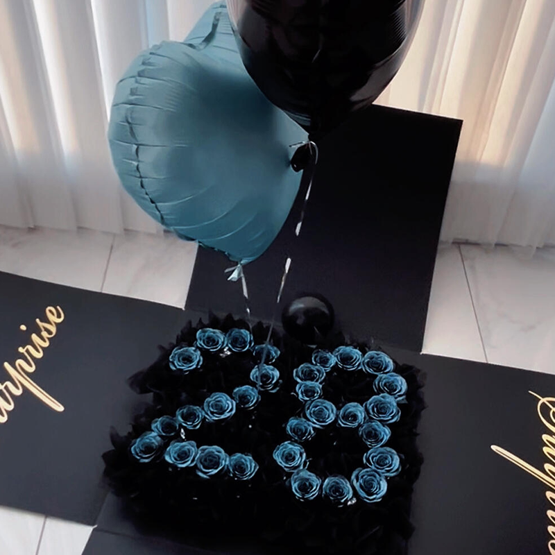 Surprise Box Romantic Birthday Gift DIY Digital Flower Box Material Kit Coming-Of-Age Gift Anniversary Gift for Friends