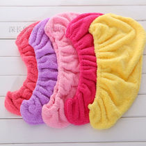 Dry hair cap water-absorbent and thickened sassafras hair quick-drying shower cap baotou towel dry hair towel yellow 5*65