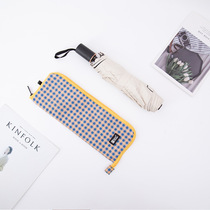 Plaid super fiber absorbent towel and umbrella storage bag portable three-fold umbrella bag wet umbrella for rainy days