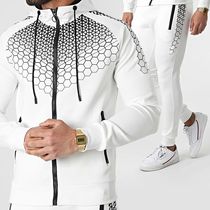 New European And American Hooded Suit Honeycomb Sportswear M
