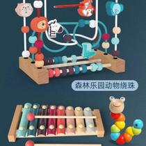 New childrens xylophone knocker baby musical instrument toy baby educational percussion stick strike two-in-one hand beater