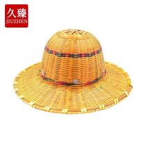 Jiuzhen YTF11 bamboo woven safety helmet construction engineering labor protection anti-smashing eaves sunshade rattan hat summer bamboo woven safety