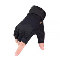 Ousen half-finger tactical gloves for men and women outdoor fitness cycling training mountaineering non-slip wear-resistant short fingerless black