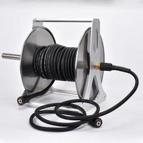 High-pressure water pipe storage rack pipe reel stainless steel metal car washing machine car wash explosion-proof steel wire pipe rewinder cleaning