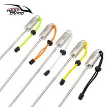 Bottle knocker stainless steel self-ringing metal rod diving scale with underwater rod rattle probe rod tintin stick hand rope ding ding