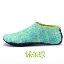 Snorkeling beach shoes and socks for men and women diving and swimming soft soles quick-drying non-slip anti-cut wading shoes line green XX