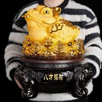Golden toad ornaments to attract wealth three-legged golden toad office decoration store cashier housewarming and opening gifts for others