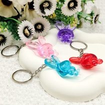 New best-selling colorful rabbit pendant plated pendant mobile phone chain keychain accessories three-dimensional decorative material DIY