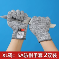 XL Code 5a Grade Grey Grey Nofge Gloves-2 Double
