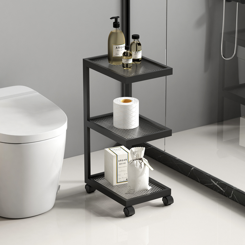 High-End Bathroom Storage Rack, Floor-Standing Toilet and Washroom Gap Storage Rack, Narrow Toilet Side Storage Shelf