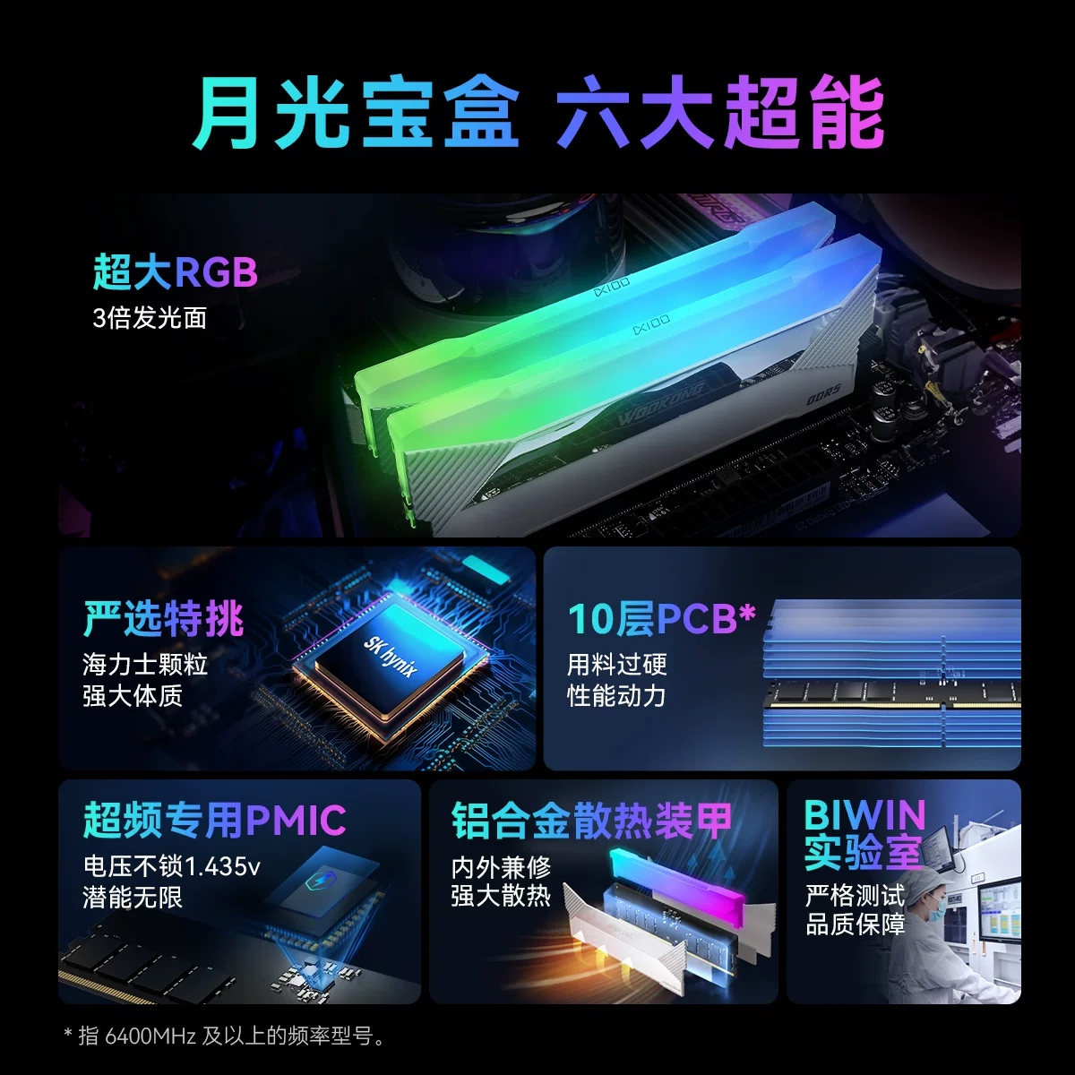 Памятный модуль Baiwei DX100 48GB 32г (16г*2) DDR5 6000/C28 24г*2 настольный DW100