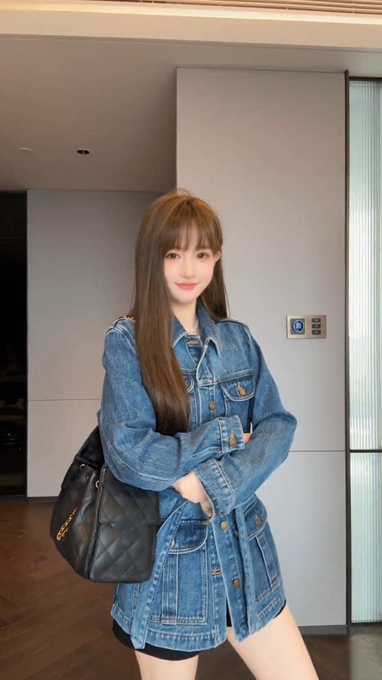 고급 센스 아메리칸 레트로 chic 데님 재킷 고유 한 슈퍼 잘 생긴 한 부서 캐주얼 루즈핏 재킷 여성 2026 가을 상세 이미지 3