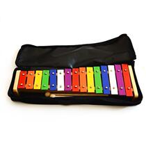 Knocking on the piano teaching standard 15-tone aluminum plate xylophone childrens percussion instrument eight-tone knocking on the piano Orff music play}