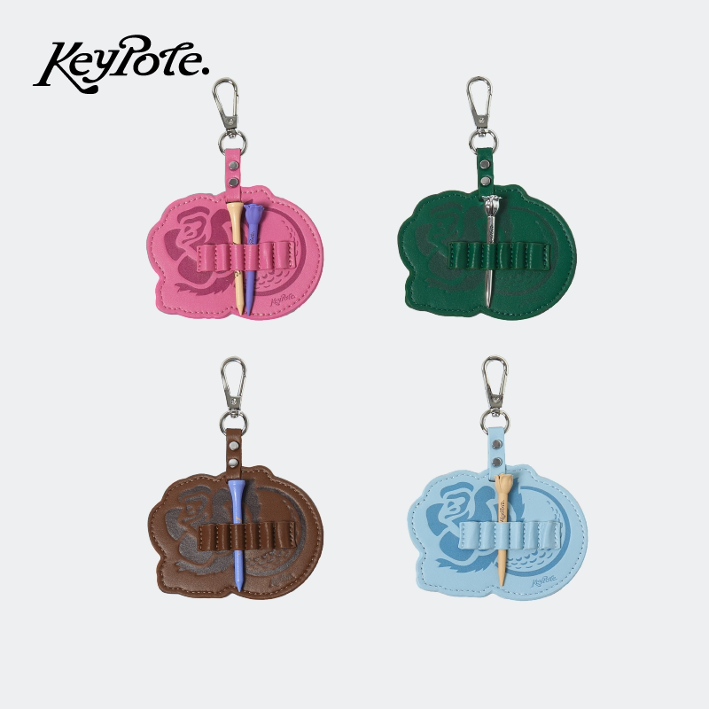 Keypote Golf Themed Accessory Pendant, Ball Tee Storage Bag Pendant, Can Be DIY with Name Engraving