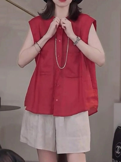 Camisa de un solo pecho de moda y elegante, chaleco fino, cómodo y transpirable, tops de viaje versátiles para mujeres