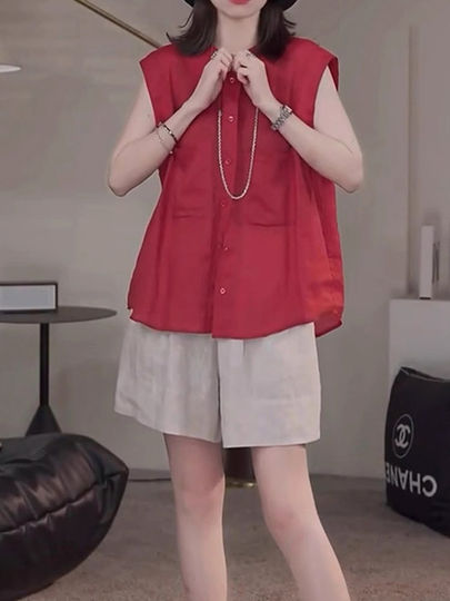 Camisa de un solo pecho de moda y elegante, chaleco fino, cómodo y transpirable, tops de viaje versátiles para mujeres