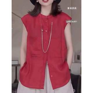 Модная и стильная однобортная рубашка, тонкий, удобный, дышащий жилет, универсальный повседневный топ для женщин.