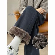 Winterwide Leg Pants Women Autumn Plush Pants Femmes Extra T