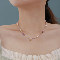 A dozen rooms (this ~ good looking liao ~ to be self-reserved) sweet and crystal freshwater pearl loving necklace lock bone chain