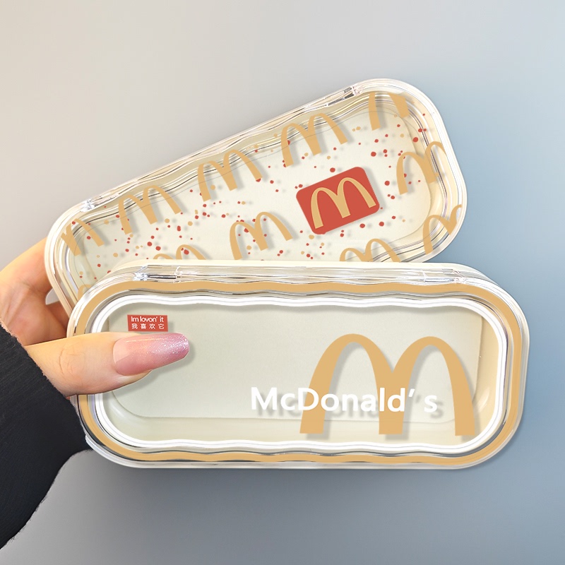 Transparent New M-Brand Eyeglass Case, High Aesthetic Appeal, Cute and Creative Cartoon Design, Eyeglass and Sunglasses Storage Box, Pressure-Resistant