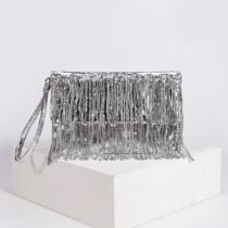 Sequins Evening Clutch Bag New Tassel Small Handbag Shiny Pa