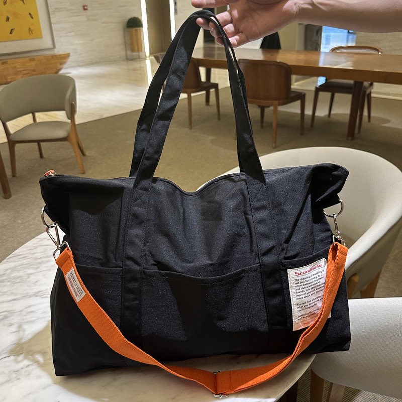 Nylon short-distance travel bag, men's and women's portable shoulder cross-body bag, which can be used as a trolley case, large-capacity luggage bag, sports bag