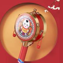 Baby old-fashioned baby rattle traditional Chinese rattle wind can be hand-cranked toy bite rattle newborn baby