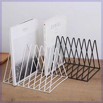 Vinyl record storage rack suitable for bookshelf placed on the table CD display rack vinyl record display frame triangle