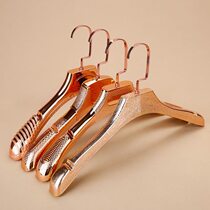 64N Clothing Store Gold Silver Gun Black Coated Plastic Clothes Hanger Broad Shoulder Ladies Clothes Rack Pants Rack Clothes