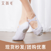 成人艺术体操鞋女白色舞蹈鞋儿童软底跳舞鞋男学生鞋小白鞋瑜伽鞋
