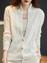 Cashmere cardiovert women 100 pure cashmere V collar sweater jacket Like a sister speed to come