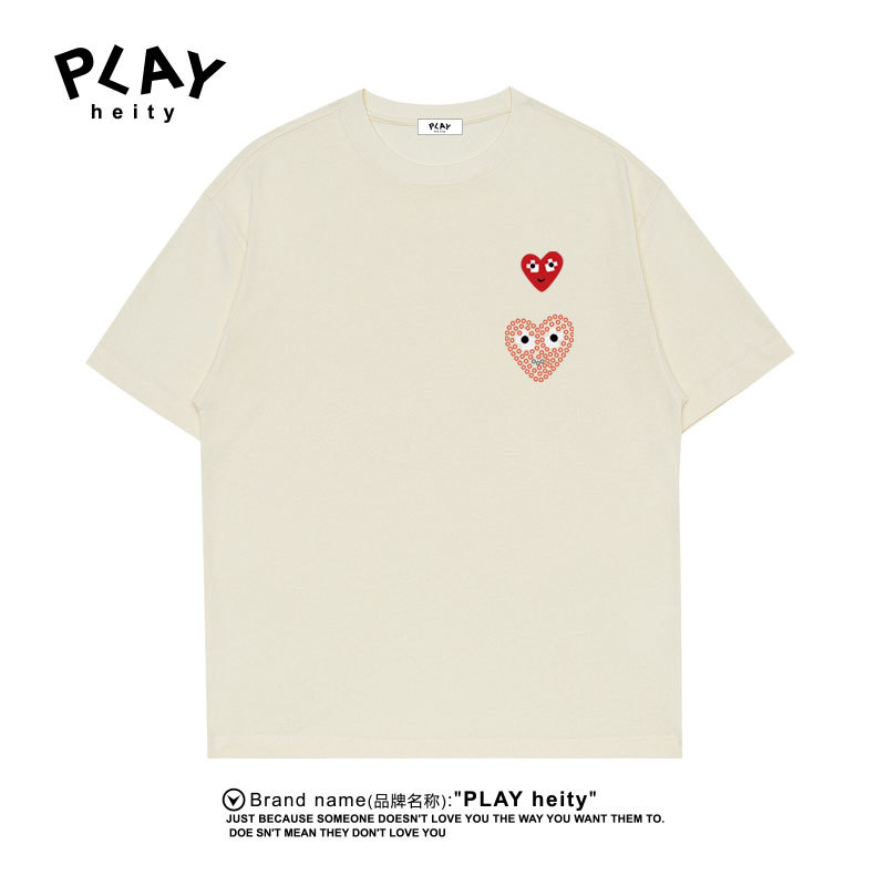 Play Heity Official Short-Sleeved T-Shirt, New Summer Trendy Brand, Fashionable Casual Versatile Couple Tops for Men and Women