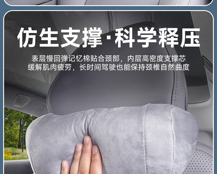 Suitable for Xpeng M03 Neck Pillow, Memory Foam Lumbar Pillow, Same Model as in the Mall, Xpeng M03 Dedicated Headrest and Lumbar Pillow for All Seasons