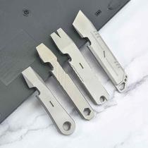 Manufacturer titanium alloy multi-function crowbar portable bottle opener hexagonal wrench outdoor camping tool
