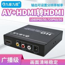 Jiuyinjiushi JS1165 broadcast grade CVBS AV to HDMI converter frequency converter 1080I to 720P 10