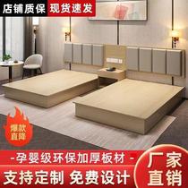 Hotel furniture standard room special bed full set hotel standard room apartment bed double bed bed and breakfast bed simple high-end