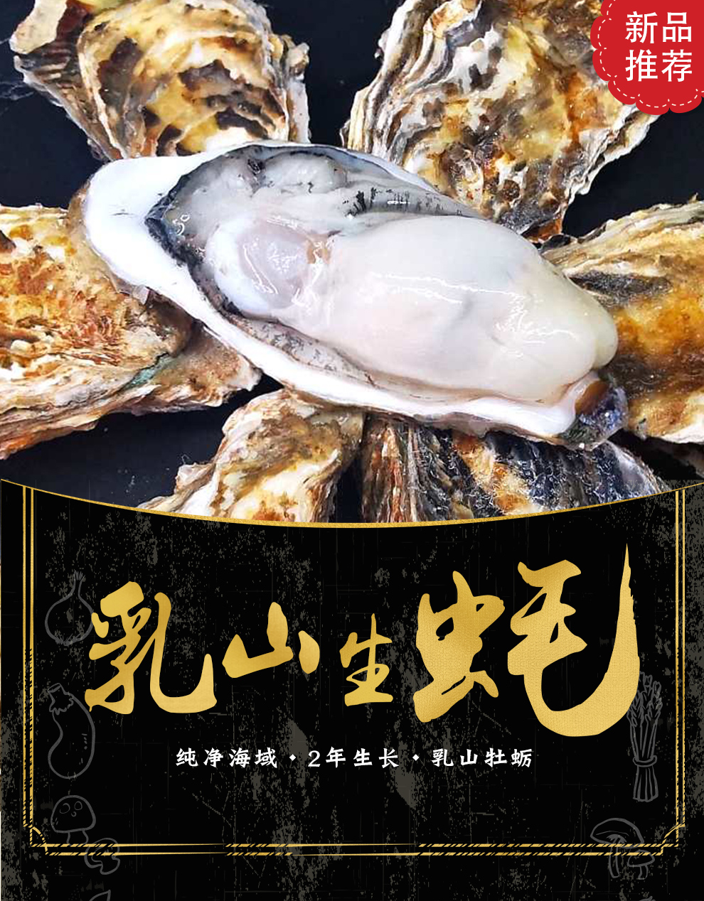 湾岛家 乳山牡蛎鲜活生蚝 5斤 天猫优惠券折后￥34.9顺丰包邮（￥39.9-5）