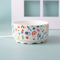 Constant temperature water dispenser for cats heated yogurt machine insulated water bowl winter pet dog ceramic bowl water feeding and drinking fountain