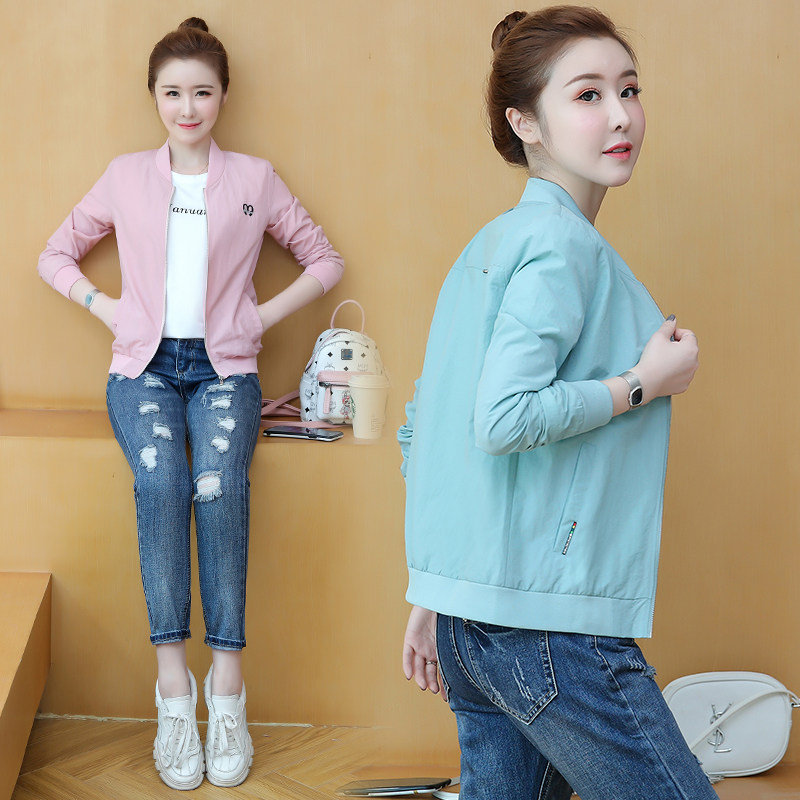 Short coat women's spring and autumn 2021 new loose Korean jacket small women's autumn casual baseball jacket