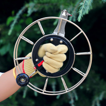2023 new stainless steel hand-held kite wheel silent winding disc wheel high-end large bearing with locking wheel without straps