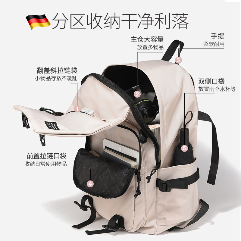 German Backpack Short-Distance Large-Capacity Travel Bag Outdoor Multi-Functional Travel Mountaineering Business Trip Waterproof Computer Backpack